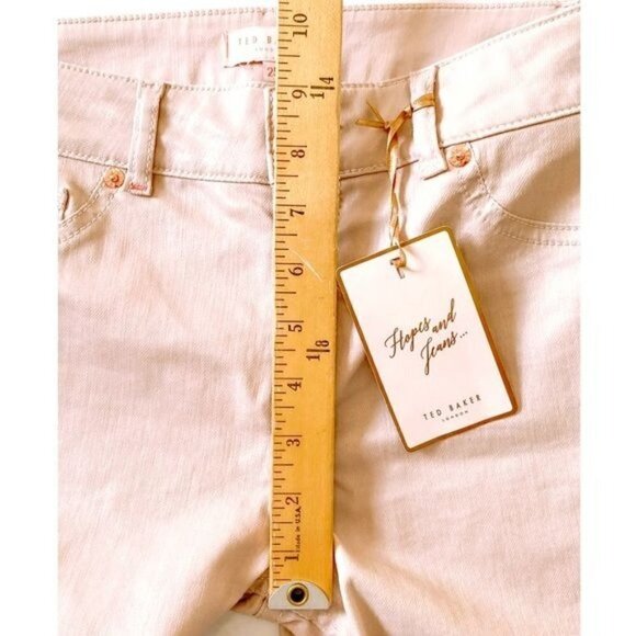Ted Baker Katarie Coated Skinny Jeans, Baby Pink, size 25 , New‎ with Tag - Picture 14 of 16